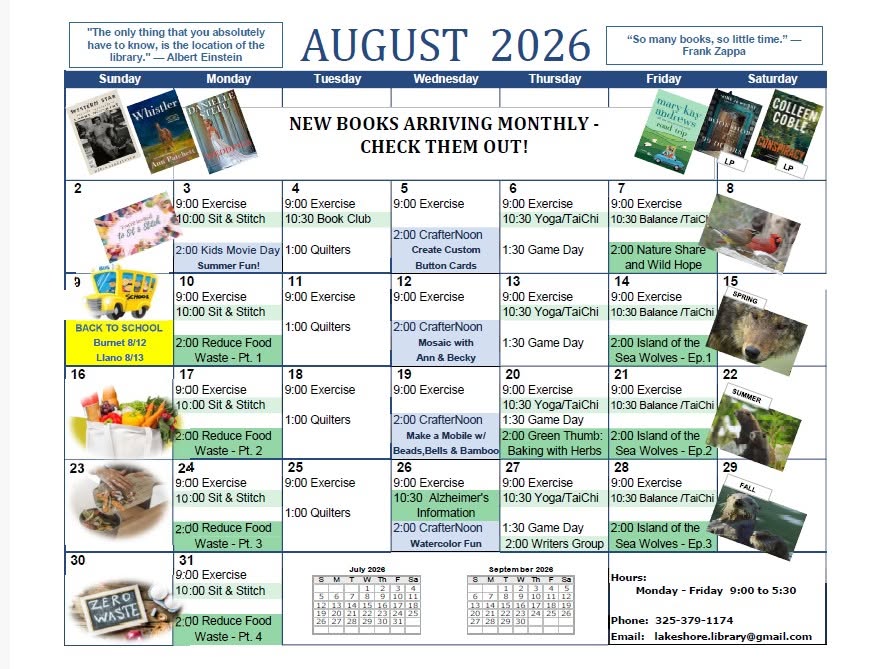calendar of events